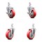 Service Caster 4 Inch Red Polyurethane Wheel Swivel 7/8 Inch Square Stem Caster Brakes, 2PK SCC-SQ20S414-PPUB-RED-TLB-78-2-S-2 - alternate 1